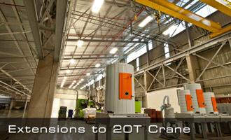 Extensions to 20T Overhead Crane